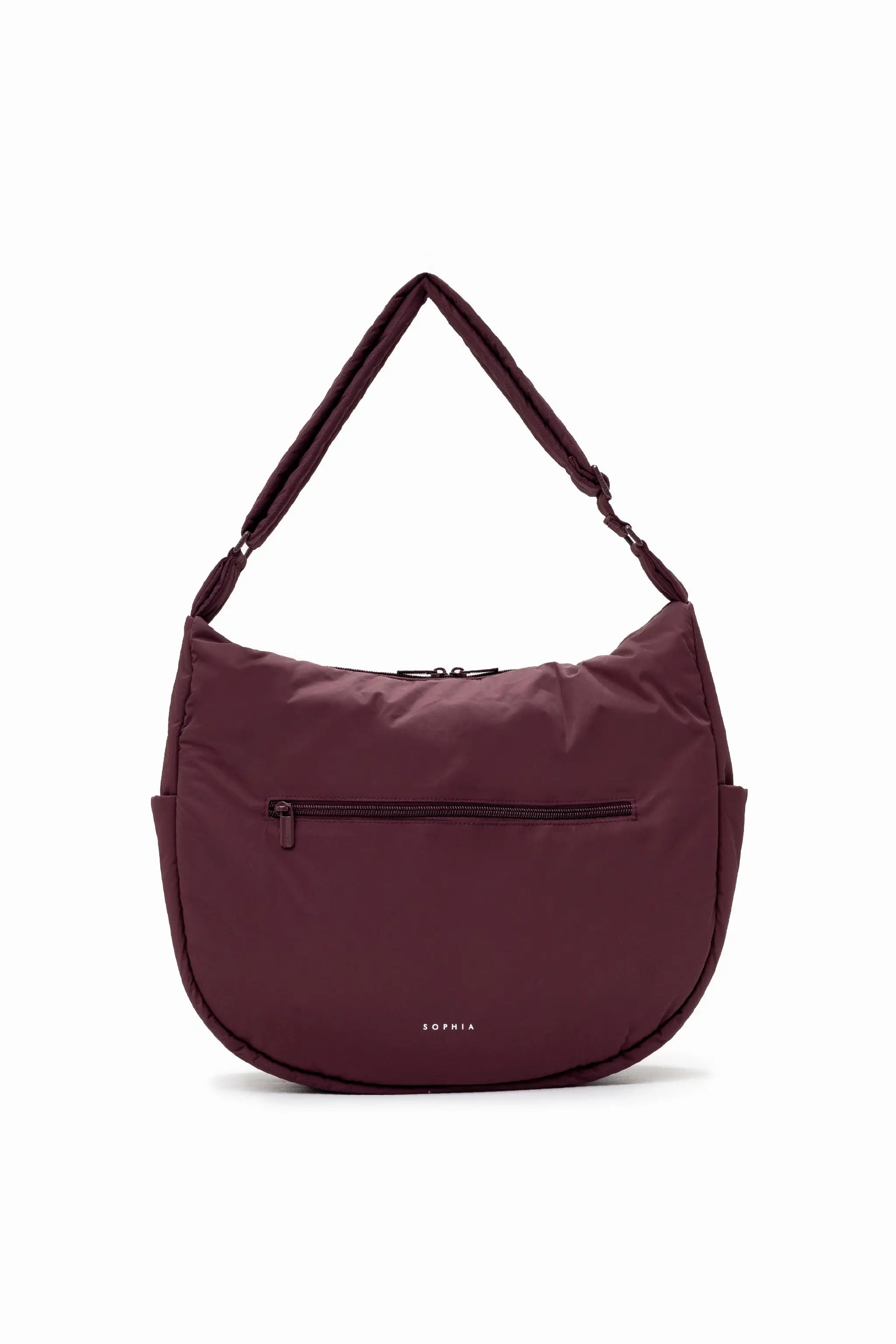 XL SIGNATURE POCKET CROSSBODY BAG IN WINE 