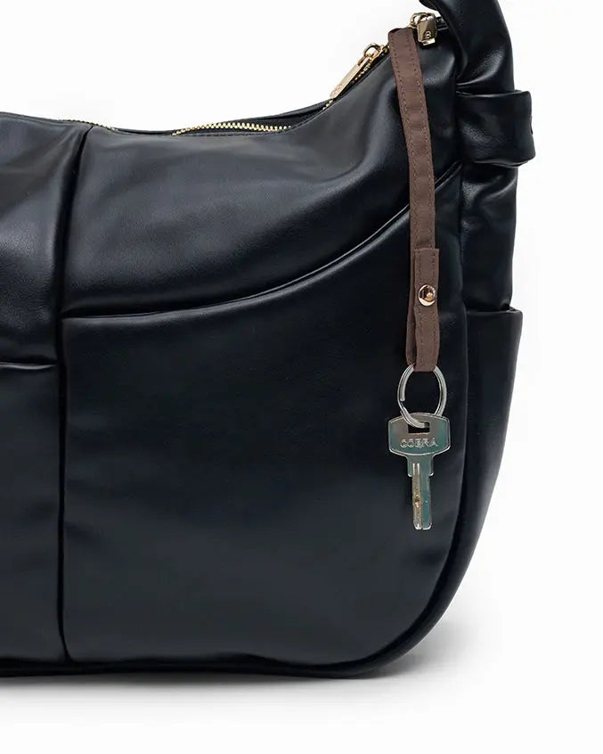 SIGNATURE POCKET SLOUCHY HOBO IN BLACK TSL Singapore