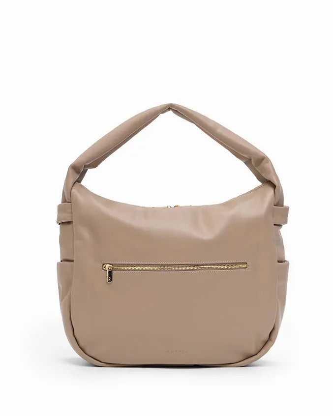 SIGNATURE POCKET SLOUCHY HOBO IN LATTE TSL Singapore