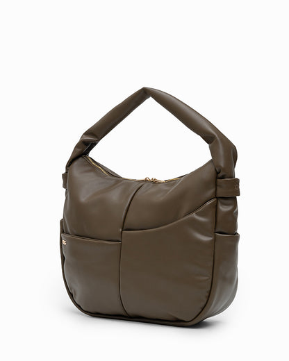 SIGNATURE POCKET SLOUCHY HOBO IN OLIVE