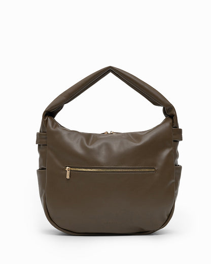SIGNATURE POCKET SLOUCHY HOBO IN OLIVE