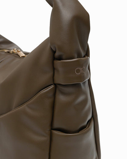 SIGNATURE POCKET SLOUCHY HOBO IN OLIVE