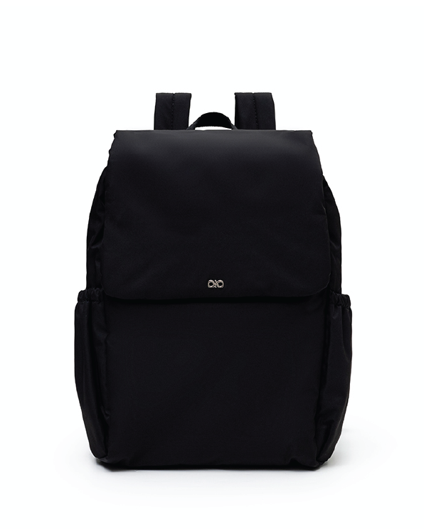 COSY LUXE UTILITY BACKPACK IN JET BLACK