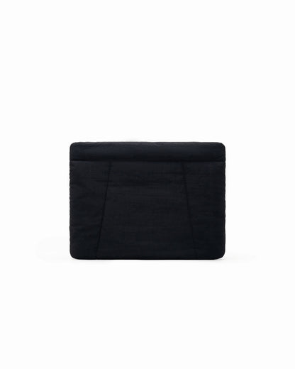 COSY PUFFY CLUTCH BAG IN JET BLACK